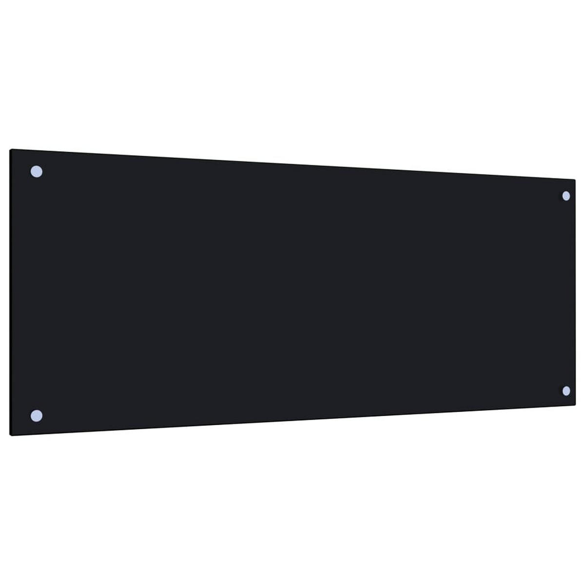 KÜCHENRÜCKWAND Glas 100x40 cm Schwarz Wand-Spritzschutz - Schwarz, Glas (100/40/0.6cm) - DELUKE