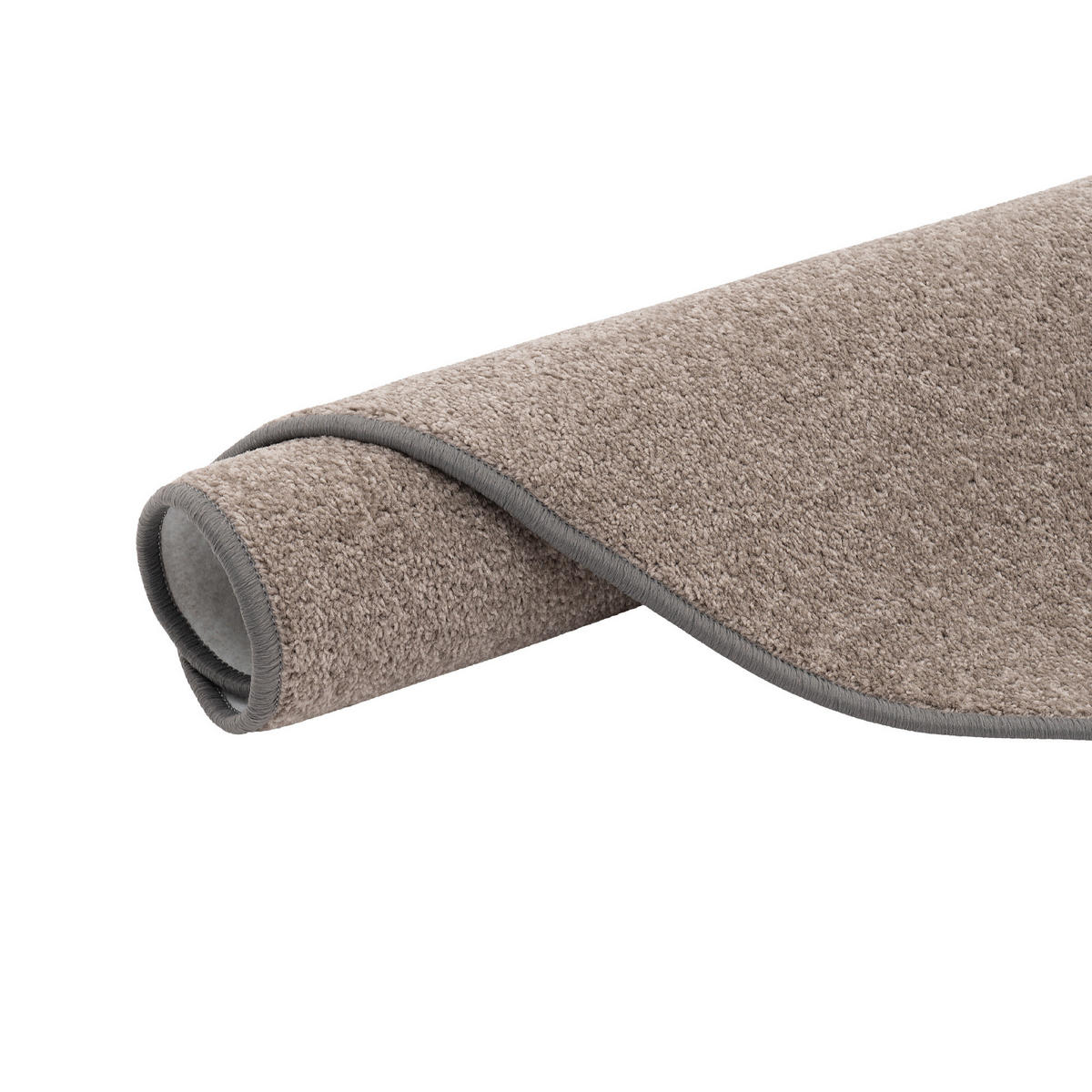 TREND VELOURS TEPPICH JOY RUND - Taupe, Textil (200/200cm) - Snapstyle
