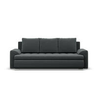 SOFA 3-SITZER MIT SCHLAFFUNKTION FORESTA, Dunkelgrau - Dunkelgrau, Textil (222/92/96cm)