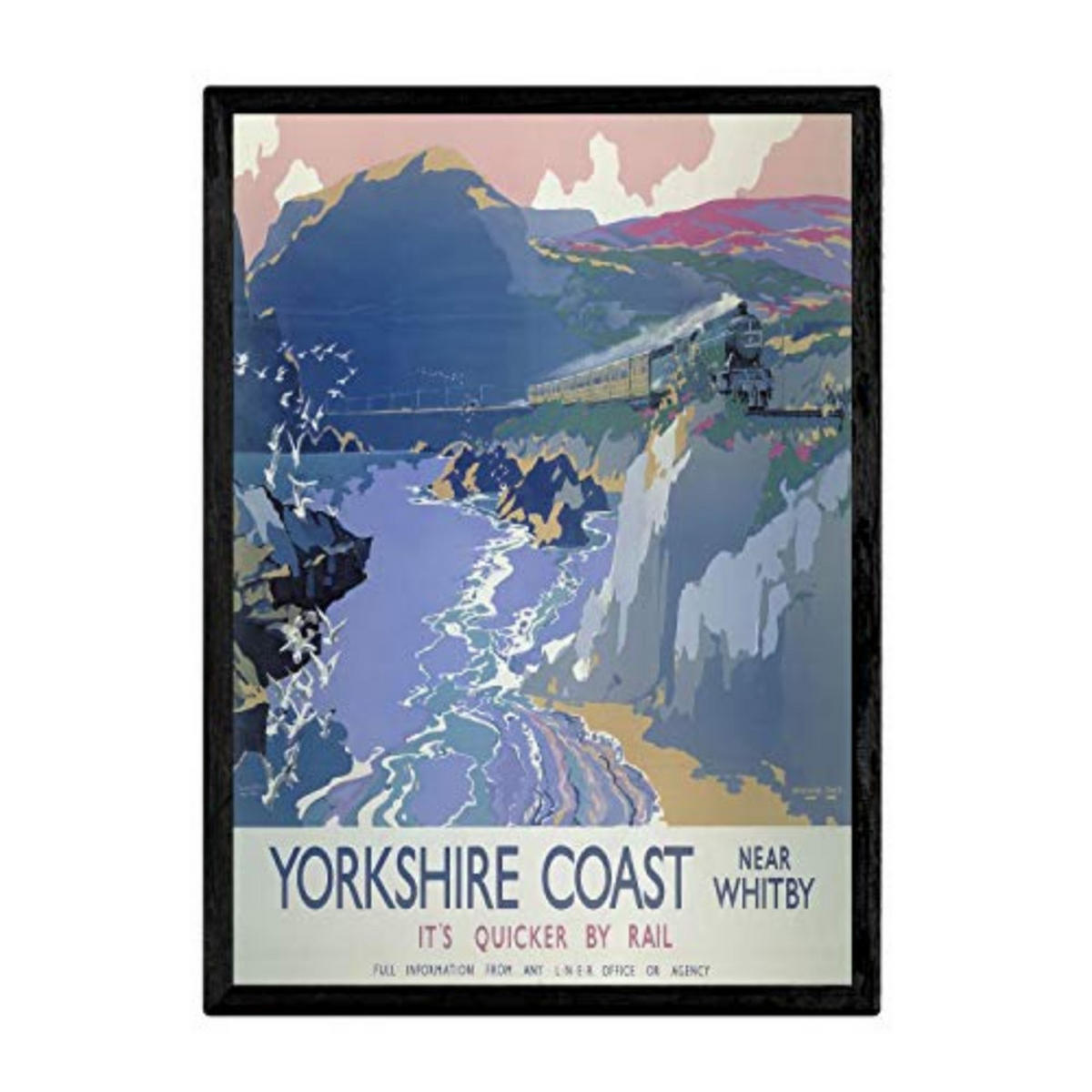 POSTER Yorkshire Vintage A3 Rahmenlos - Klar, Papier (29.7/5/42cm) - Nacnic