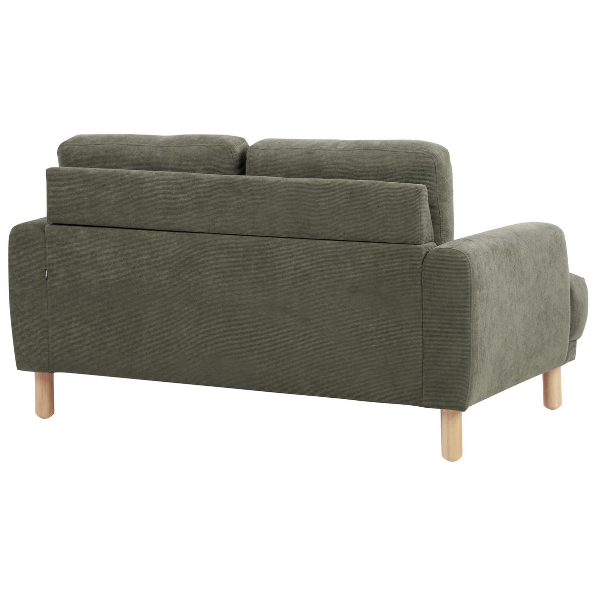 2-SITZER-SOFA Cord dunkelgrün Tuve - Hellbraun/Grün, Textil (149/85/90cm) - Beliani