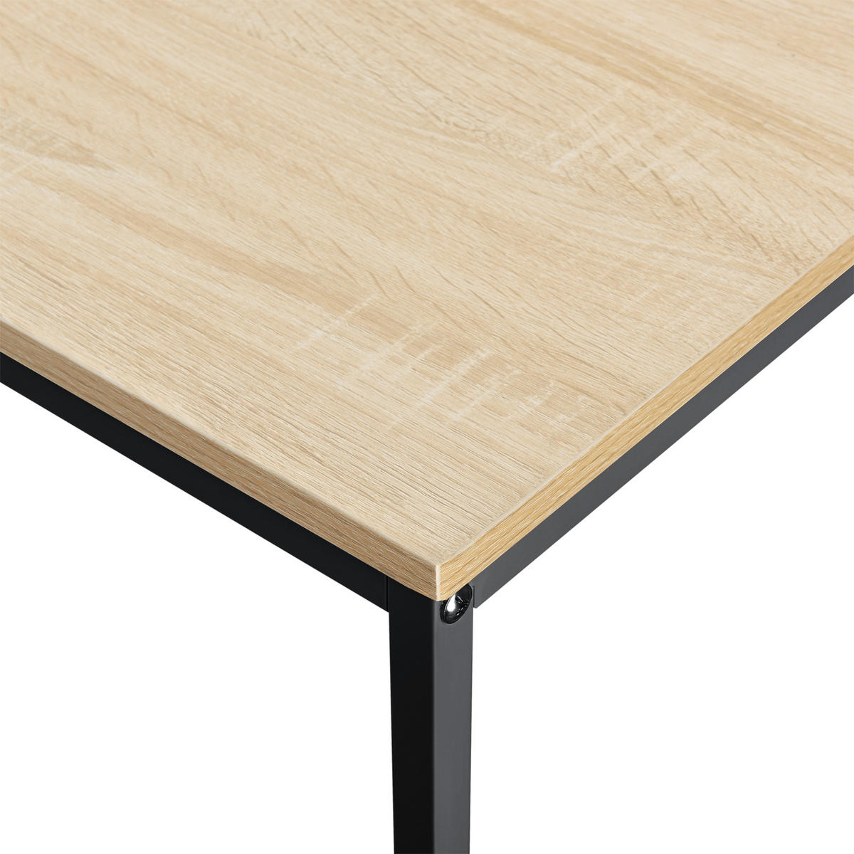 SCHREIBTISCH Røros - Eichefarben, Holzwerkstoff/Metall (60/120/72cm) - [en.casa]