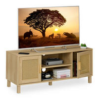 TV-LOWBOARD - Hellbraun, Holzwerkstoff/Kunststoff (115/48/40cm) - Relaxdays