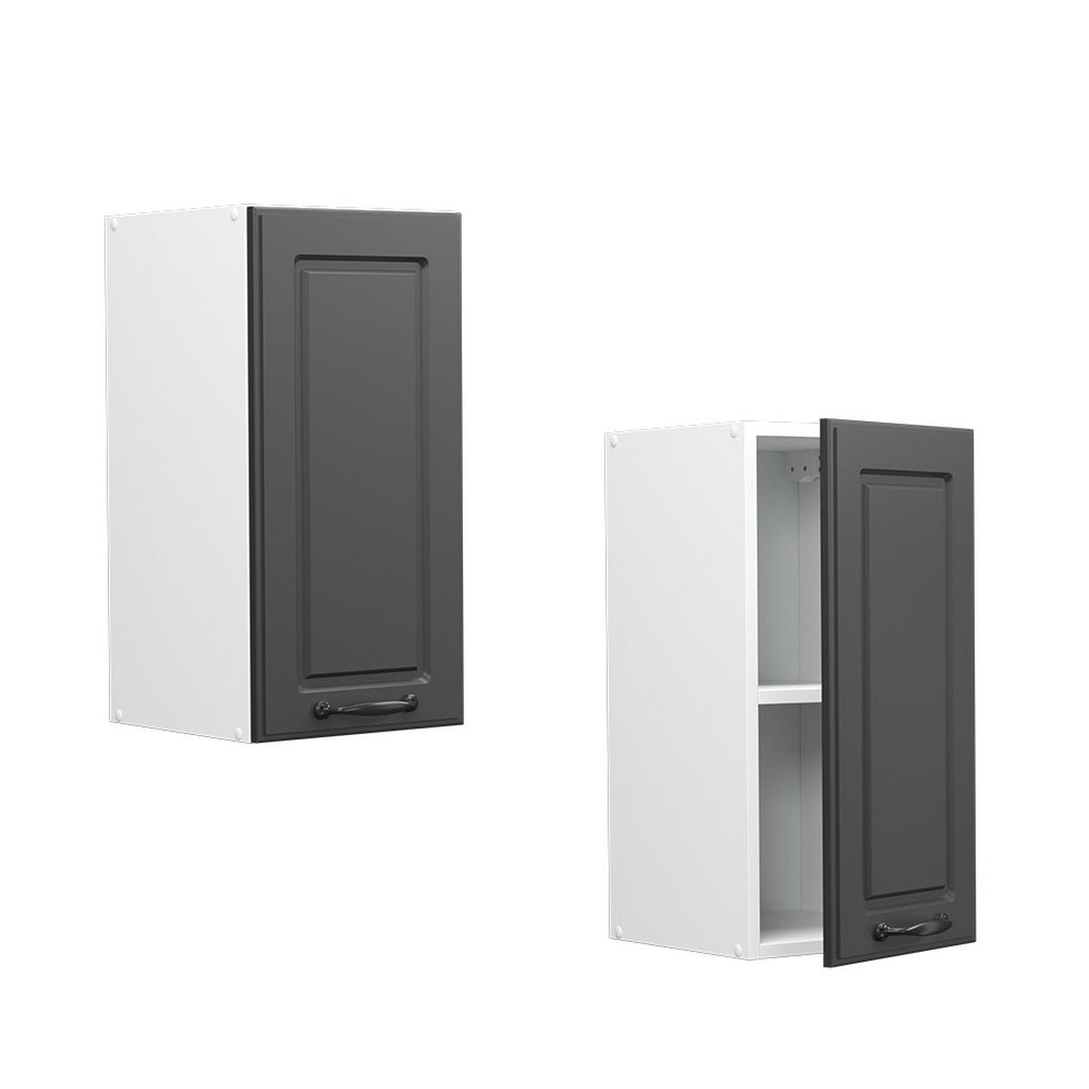 HÄNGESCHRANK R-Line Anthrazit Landhaus 30 cm - Anthrazit/Weiß, Holzwerkstoff (30/60/31cm) - Vicco