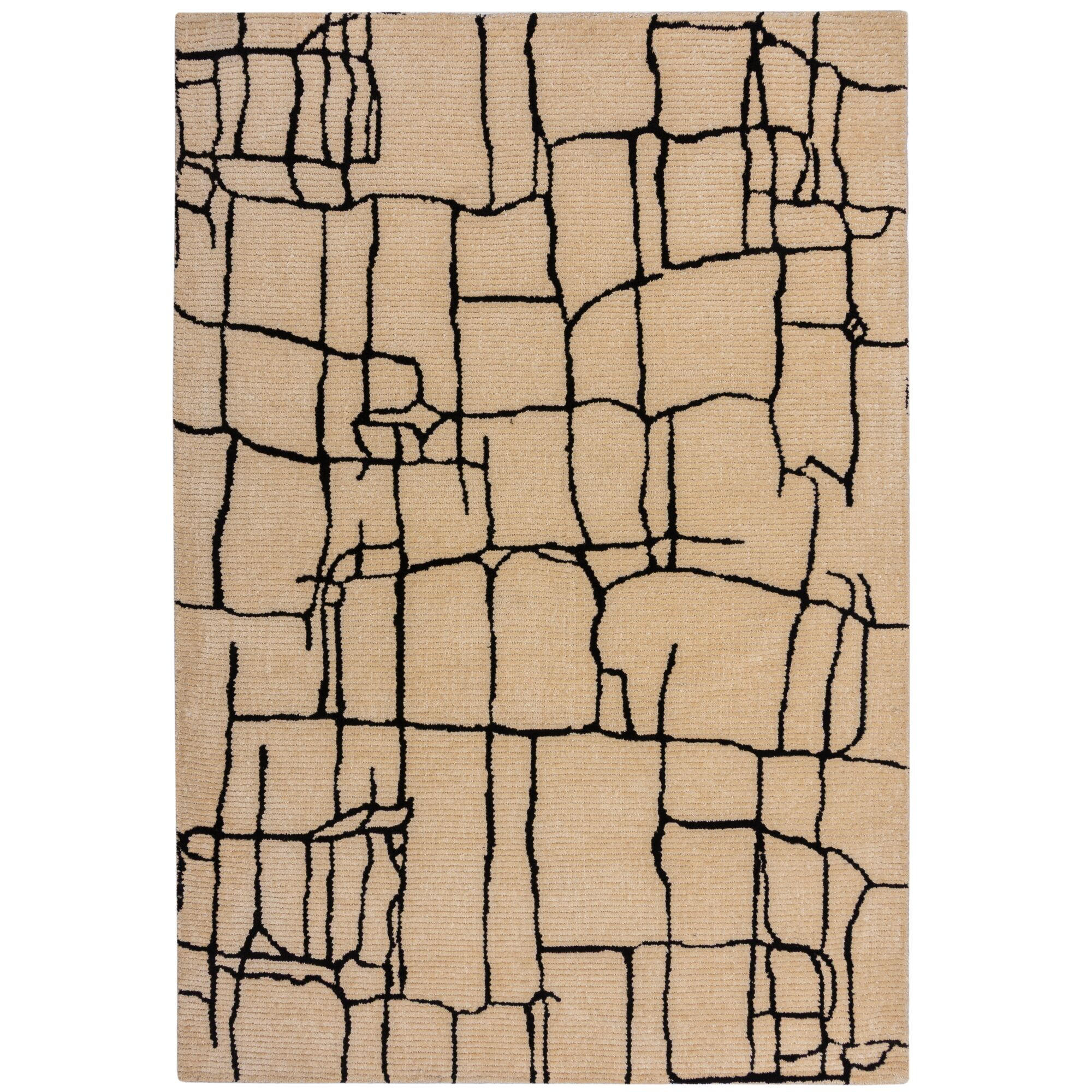 TEPPICH ARLEN, abstrakt, Creme-Schwarz, 120 x 170 cm - Beige, Textil (170/120cm) - KADIMA DESIGN