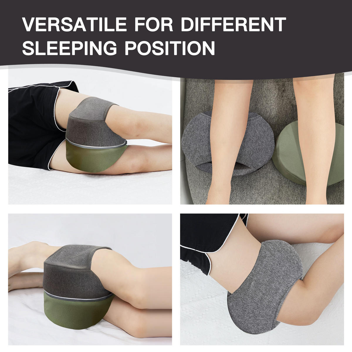 SEITENSCHLÄFER-KISSEN 2905 - Grau, Textil (27/20cm) - Vercart