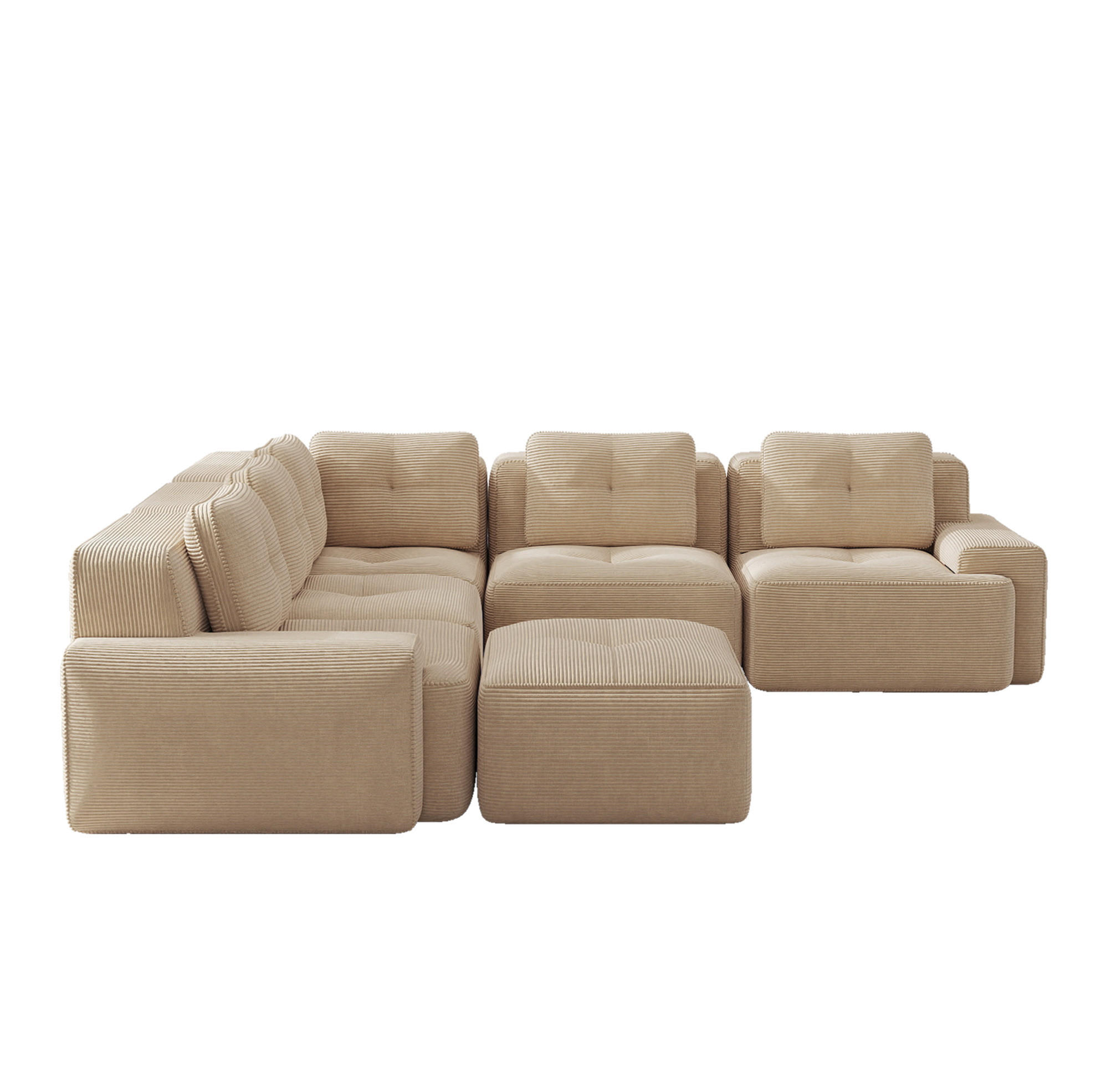Flora Grace Ecksofa Beige 295x295 cm