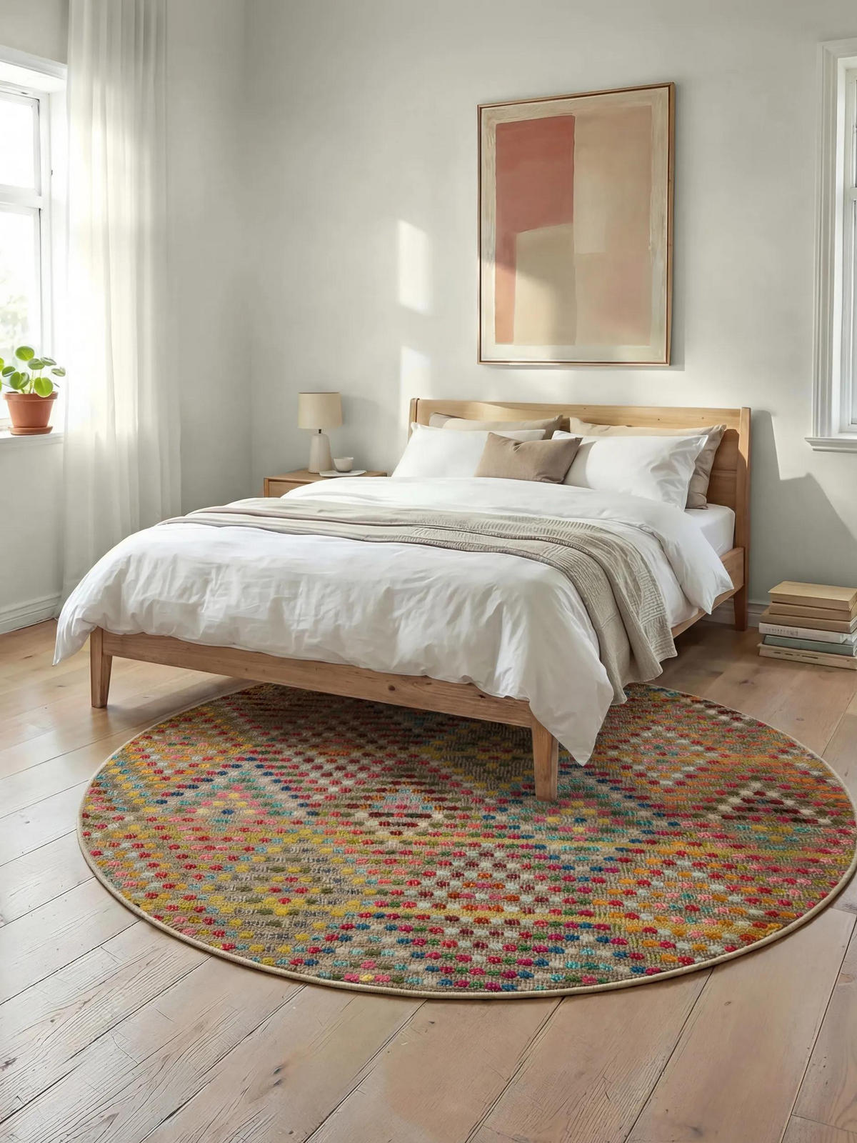 TEPPICH Casa Multicolor ø 120 cm rund - Multicolor, Textil (120/120cm) - benuta Nest