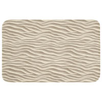 KÚPEĽŇOVÁ PREDLOŽKA Piesok - Vlny - Béžová 80x50 cm - béžová, textil/plast (80/50cm) - OnlyWow
