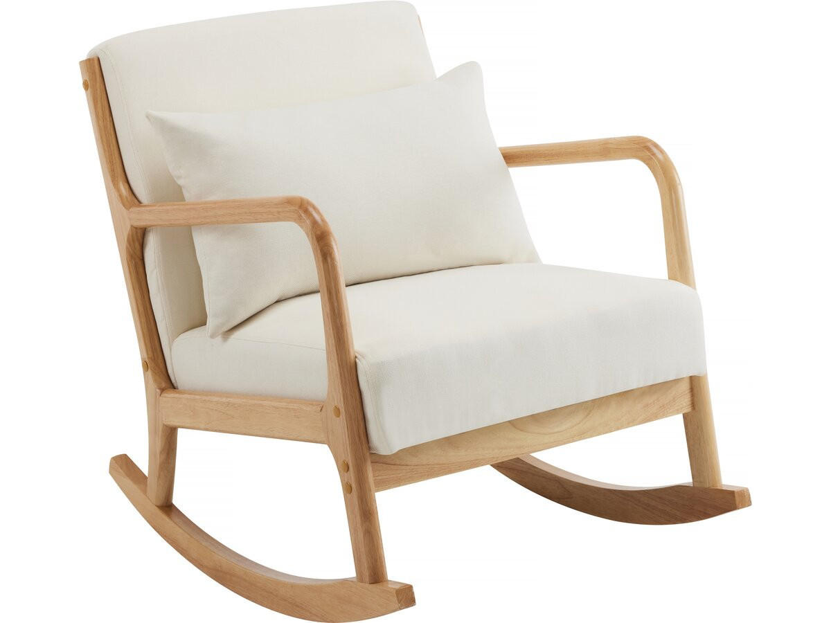 SCHAUKELSESSEL Clinton Beige - Beige, Holz/Textil (65/80/81cm) - Habitat Garten