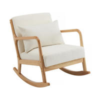 SCHAUKELSESSEL Clinton Beige - Beige, Holz/Textil (65/80/81cm) - Habitat Garten