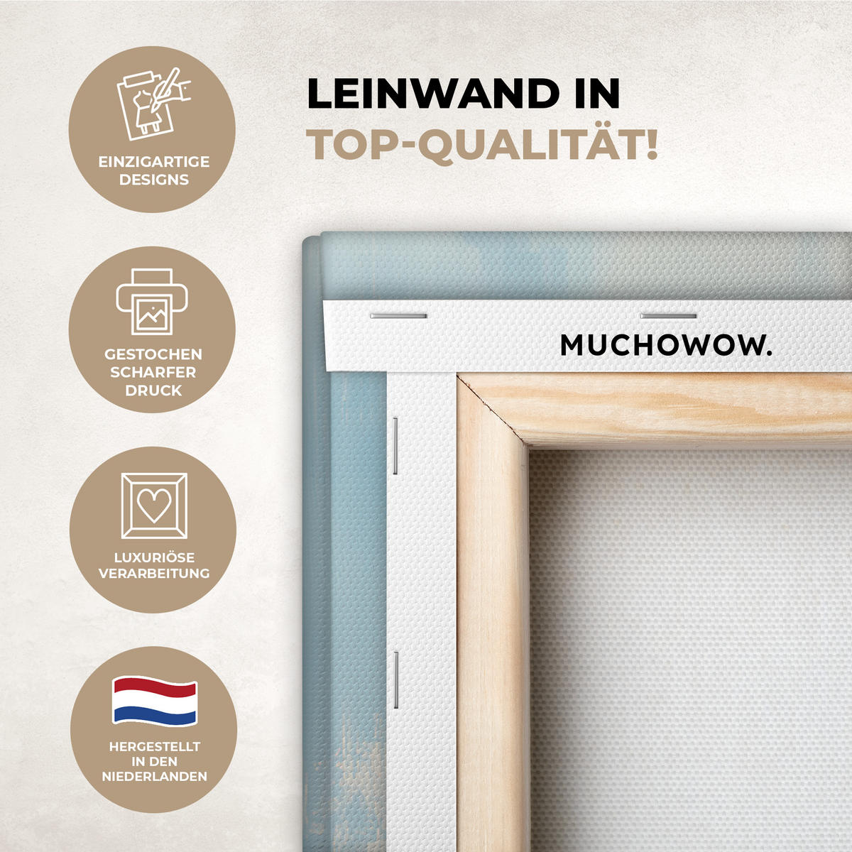 LEINWANDBILD Wald - Winter - Natur - Abstrakt - Schnee 60x80 cm - Weiß, Textil (60/80cm) - MuchoWow