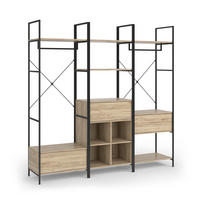 KLEIDERSCHRANKSET Enya Holz 60 x 180 cm 3 Teile - Naturfarben, Holzwerkstoff (60/180/40cm) - Vicco