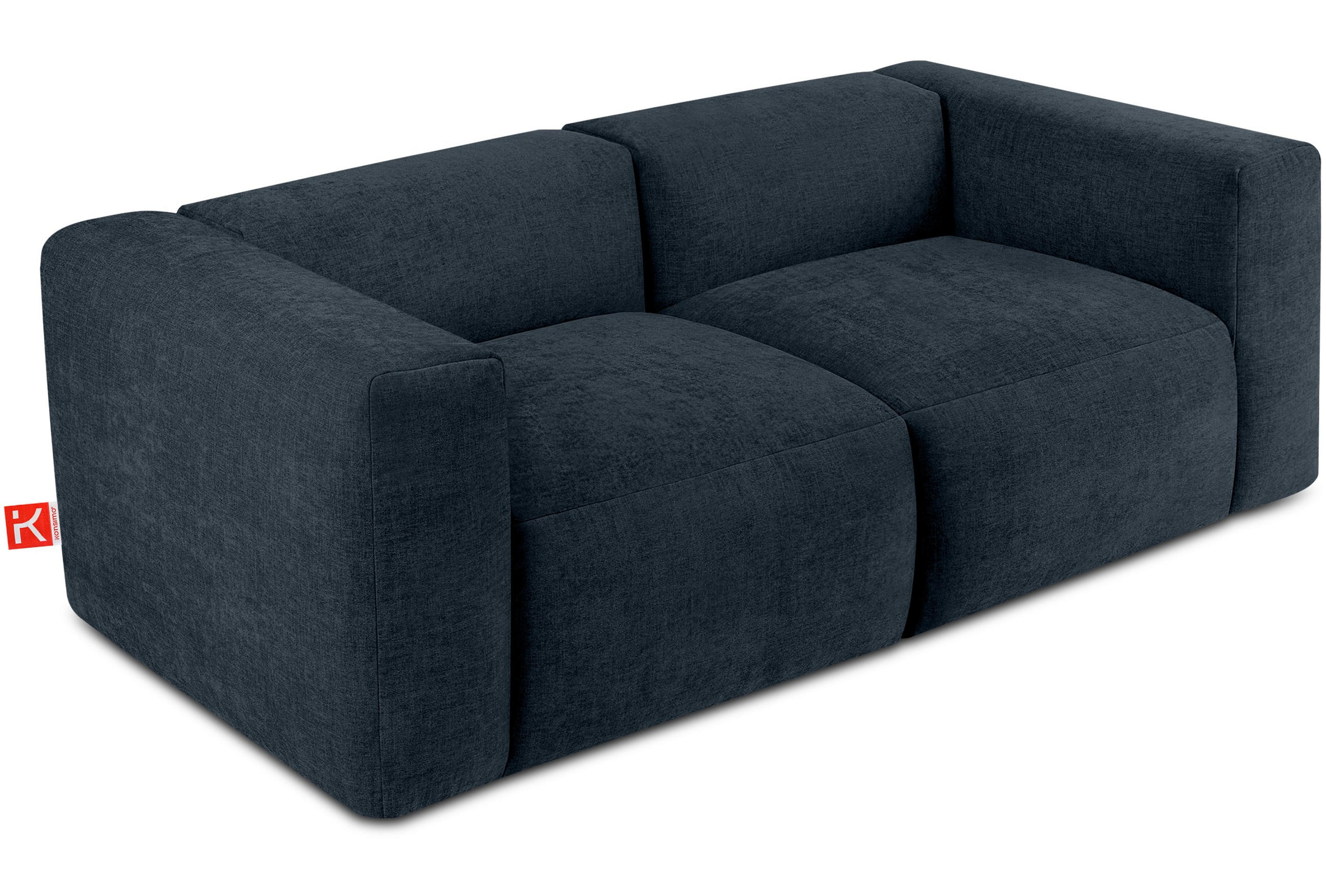 2-SITZER-MODULSOFA BUFFO mit extrem weicher und bequemer Sitzfläche, Gewebestoff, dunkelblau - Dunkelblau, Textil (210/73/96cm) - KONSIMO®