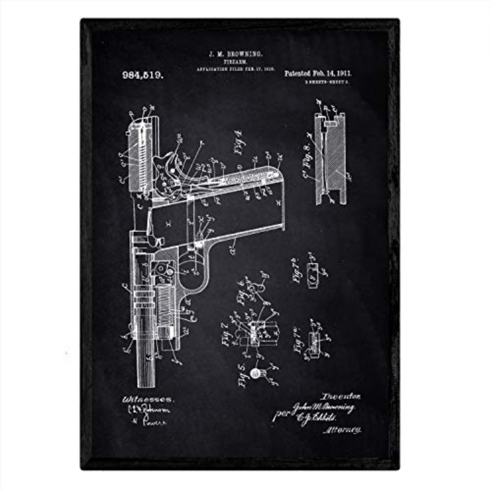 POSTER Gun Patent A3 Rahmenlos - Klar, Papier (29.7/5/42cm) - Nacnic