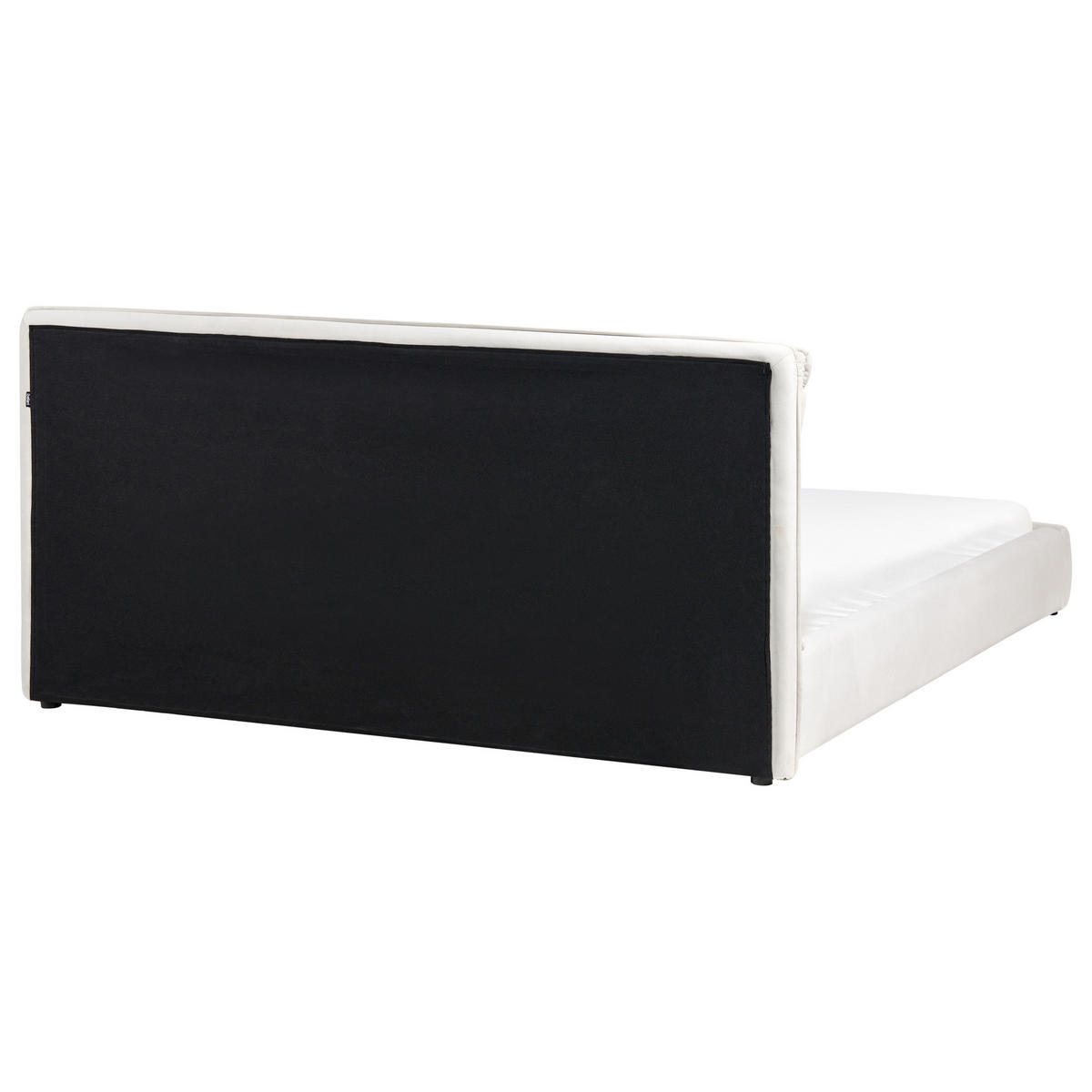 BETT mit Lattenrost 180/200 cm Hellbeige Bajonna - Beige/Schwarz, Textil (180/200cm) - Beliani