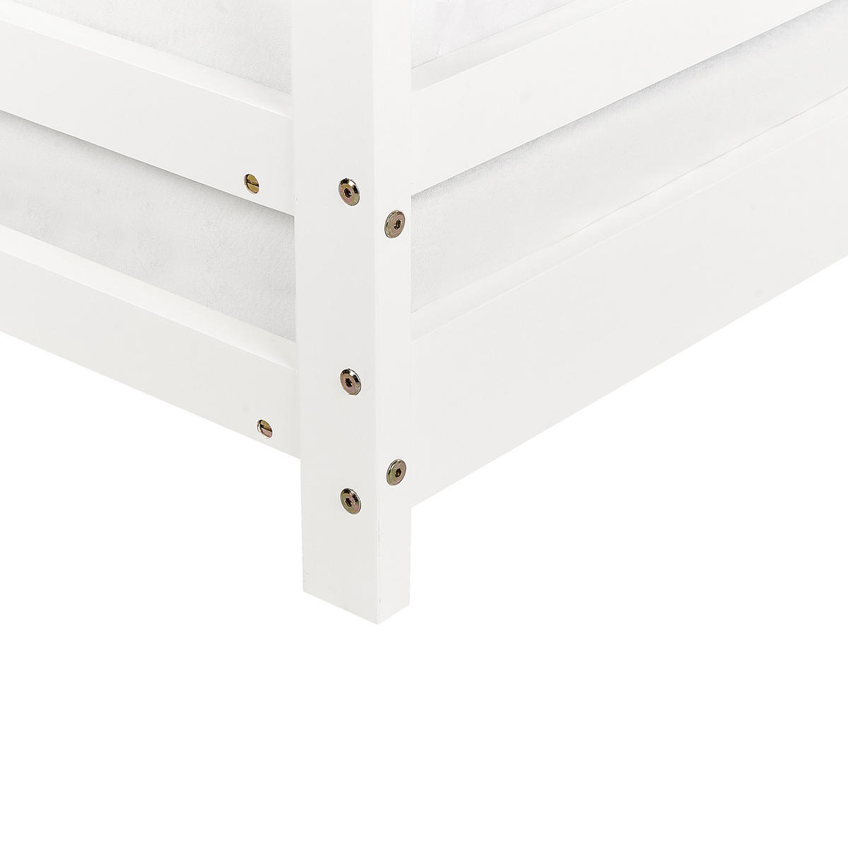 KINDER-HAUSBETT Weiß 90-200 cm Appy - Weiß, Holz (90/200cm) - Beliani