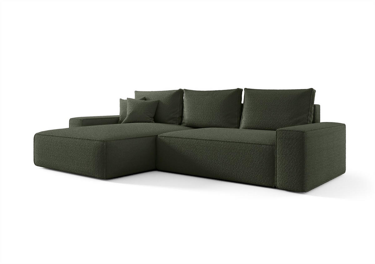 ECKSOFA Walken Mit Schlaffunktion - Grün, Holzwerkstoff/Textil (280/185cm) - Fun Möbel