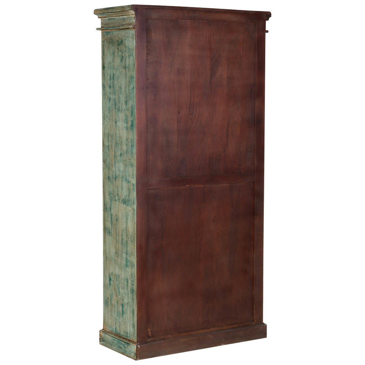 VITRINE aus Holz und Glas mit 2 Türen 90x40x183 cm - Blau, Holz (90/183/40cm) - Wanderlust
