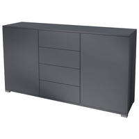SIDEBOARD Santo Anthrazit matt - Anthrazit, Holzwerkstoff (138.5/75.5/35cm) - Vladon