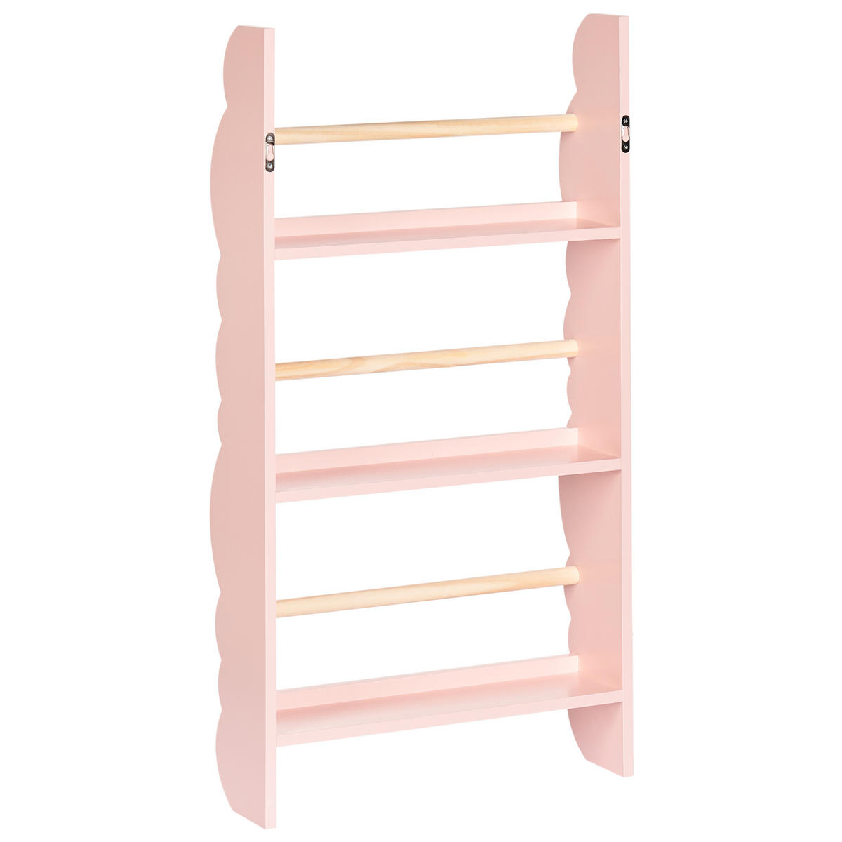 WANDREGAL Rigolet 80 cm Rigolet - Pink/Braun, Holzwerkstoff (43/80/14cm) - Beliani