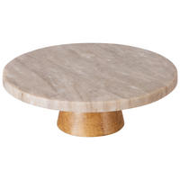 TORTENPLATTE mit Fuß Beige 28/28/9 cm - Beige, Keramik (28/9cm) - Excellent Houseware