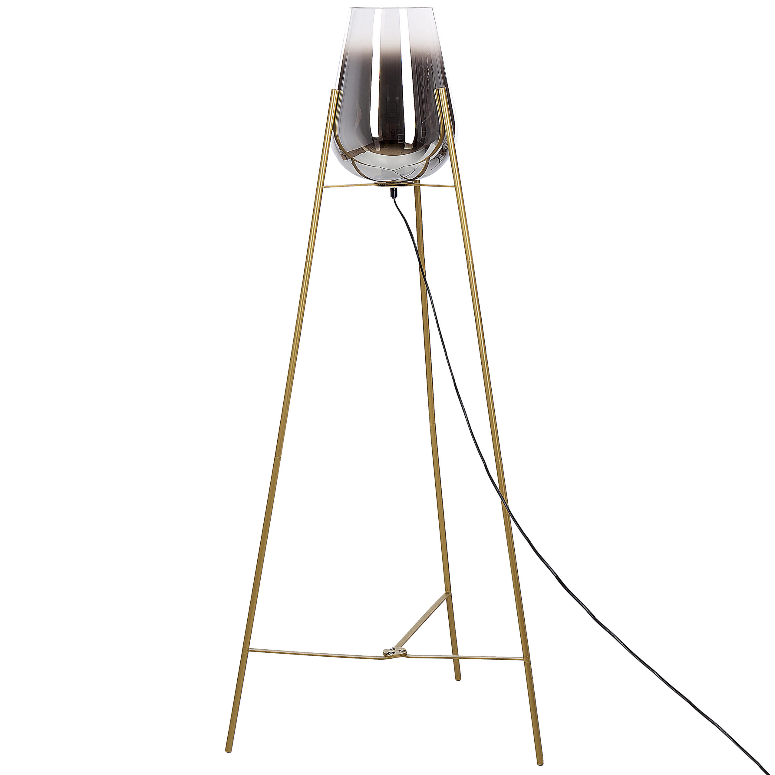 STEHLAMPE Mena 55/55/133 cm - Goldfarben, Metall (55/55/133cm) - Beliani