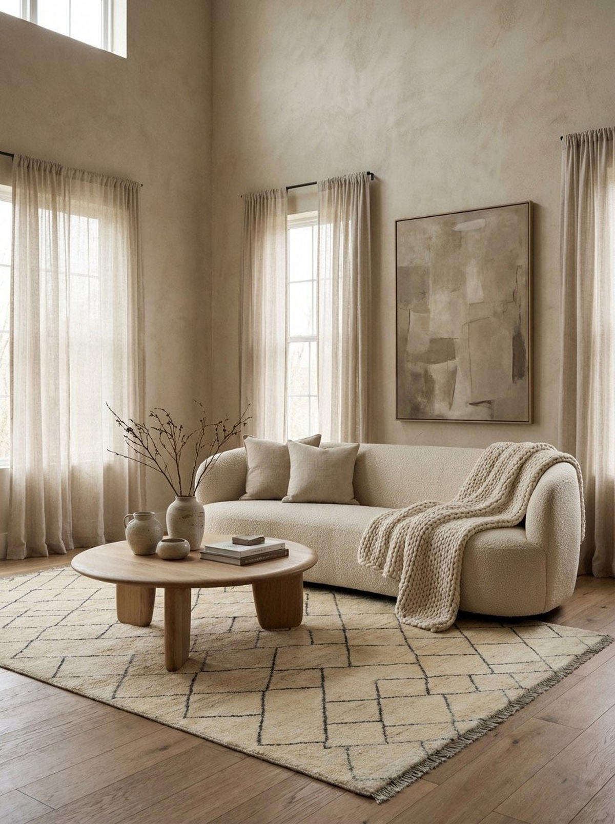 TEPPICH Gabbeh Basi Beige 246/171 cm Schurwolle - Beige, Textil (171/246cm) - Looma