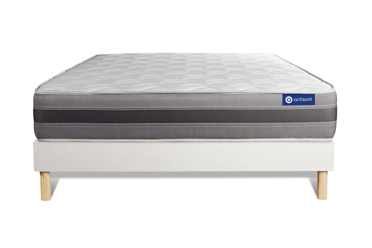 BETT Actimemo relax Memory-Schaum 180 x 220 cm h2 - Kit Bettgestell Weiß - Beige/Weiß, Karton/Holz (180/220cm) - ACTISOM