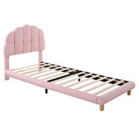POLSTERBETT 90x200 cm mit Kopfteil, Lattenrost, Rosa - Rosa, Holz (90/200cm)