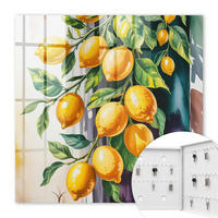 SCHLÜSSELBOX Weiß 30x30 cm – Türöffnung nach rechts - Lemon Charm - Gelb, Metall (30/30/5cm) - TULUP
