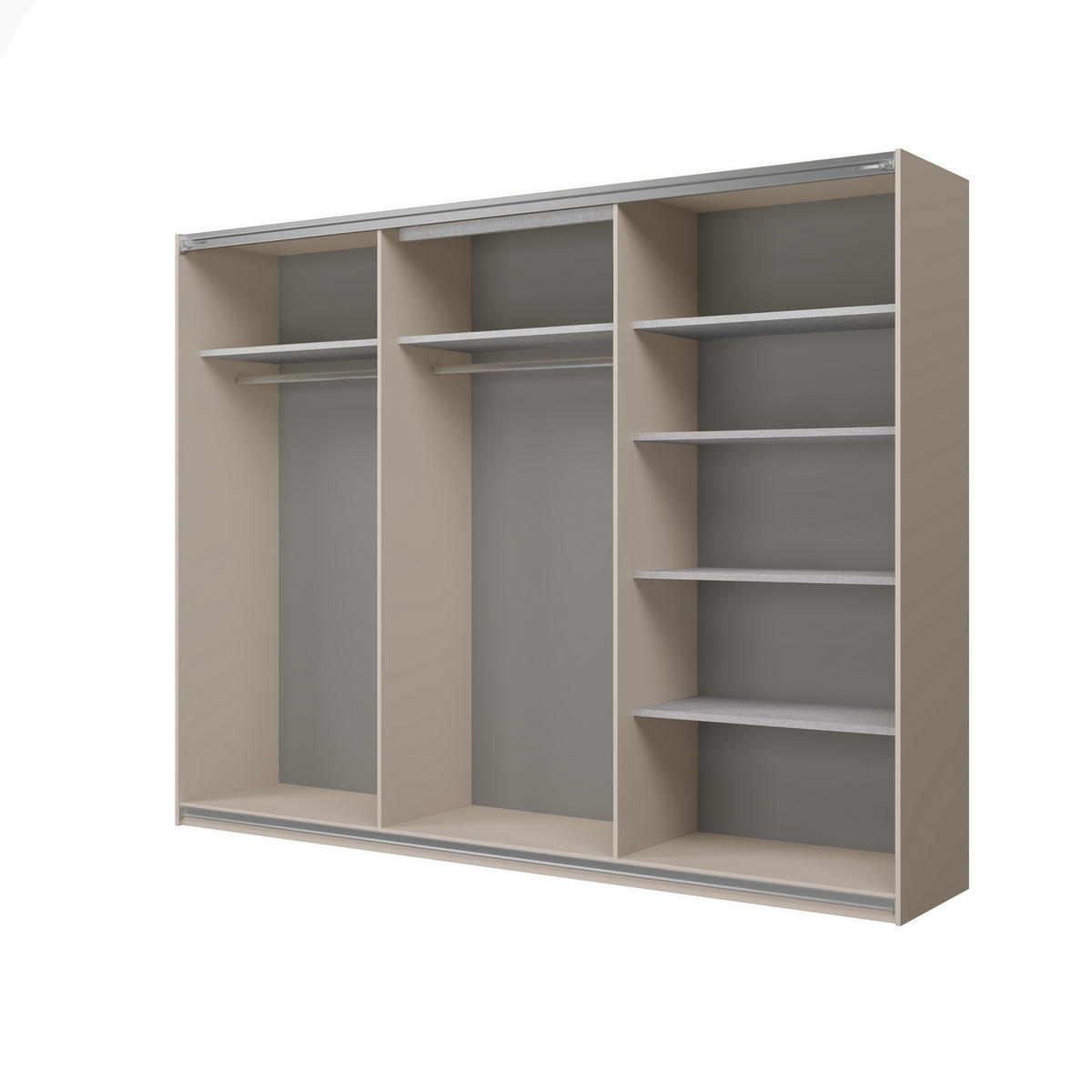 SCHWEBETÜRENSCHRANK LUBERO 270/210/60 cm 3-türig Kaschmir - Kaschmir/Beige, Holzwerkstoff (270/210/60cm) - MASSENO