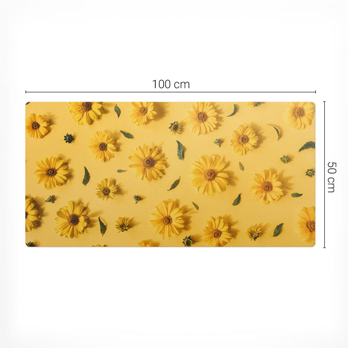 SCHREIBTISCHUNTERLAGE 100x50 cm Gelb - Gelb, Kunststoff (100/50/1.6cm) - Wallfluent