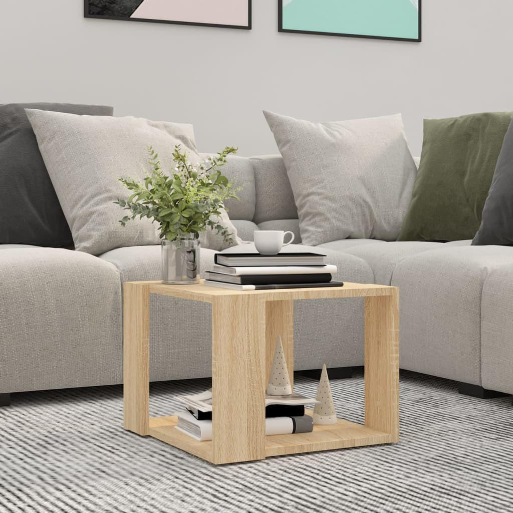COUCHTISCH Sonoma-Eiche 40x40x30 cm Holzwerkstoff - Hellbraun, Holzwerkstoff (40/40/30cm) - furnicato