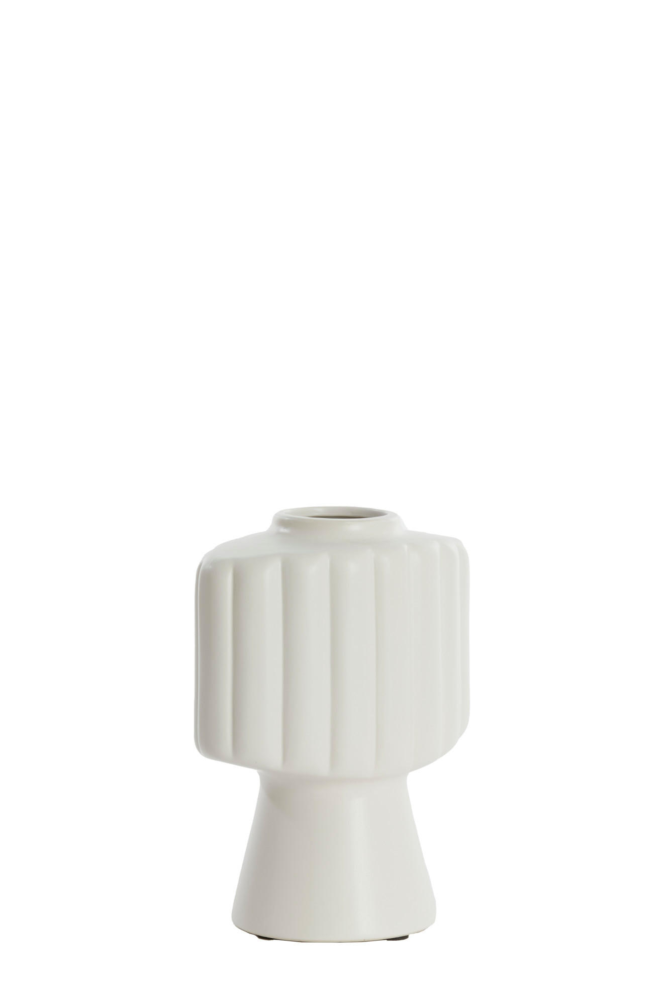 VASE Gandara Weiß Ø22,5/28,5 cm - Weiß, Keramik (28.5cm) - Light & Living