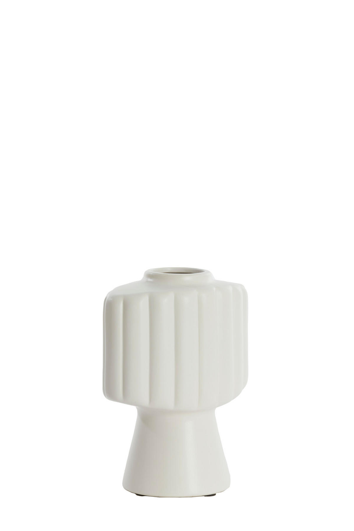 VASE Gandara Weiß Ø22,5/28,5 cm - Weiß, Keramik (28.5cm) - Light & Living