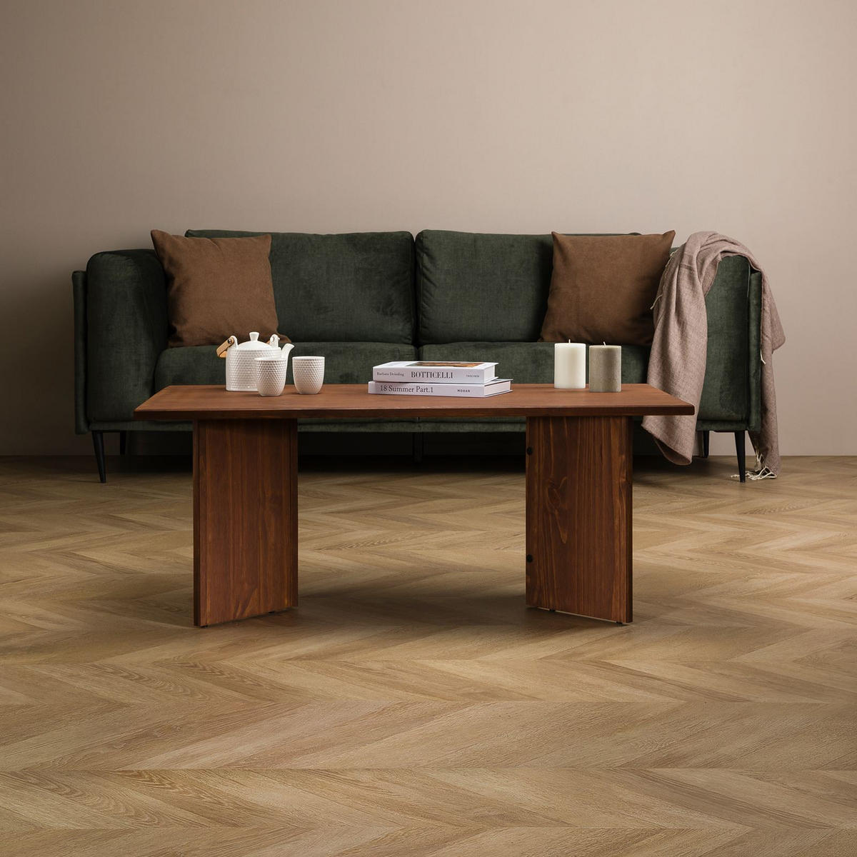 COUCHTISCH MESA - Dunkelbraun, Holz (60/110/45cm) - IDIMEX