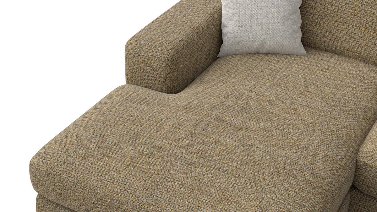 ECKSOFA OTTO 4-Sitzer, taupe - Taupe/Schwarz, Holz/Textil (279/159cm) - Courtois Laville