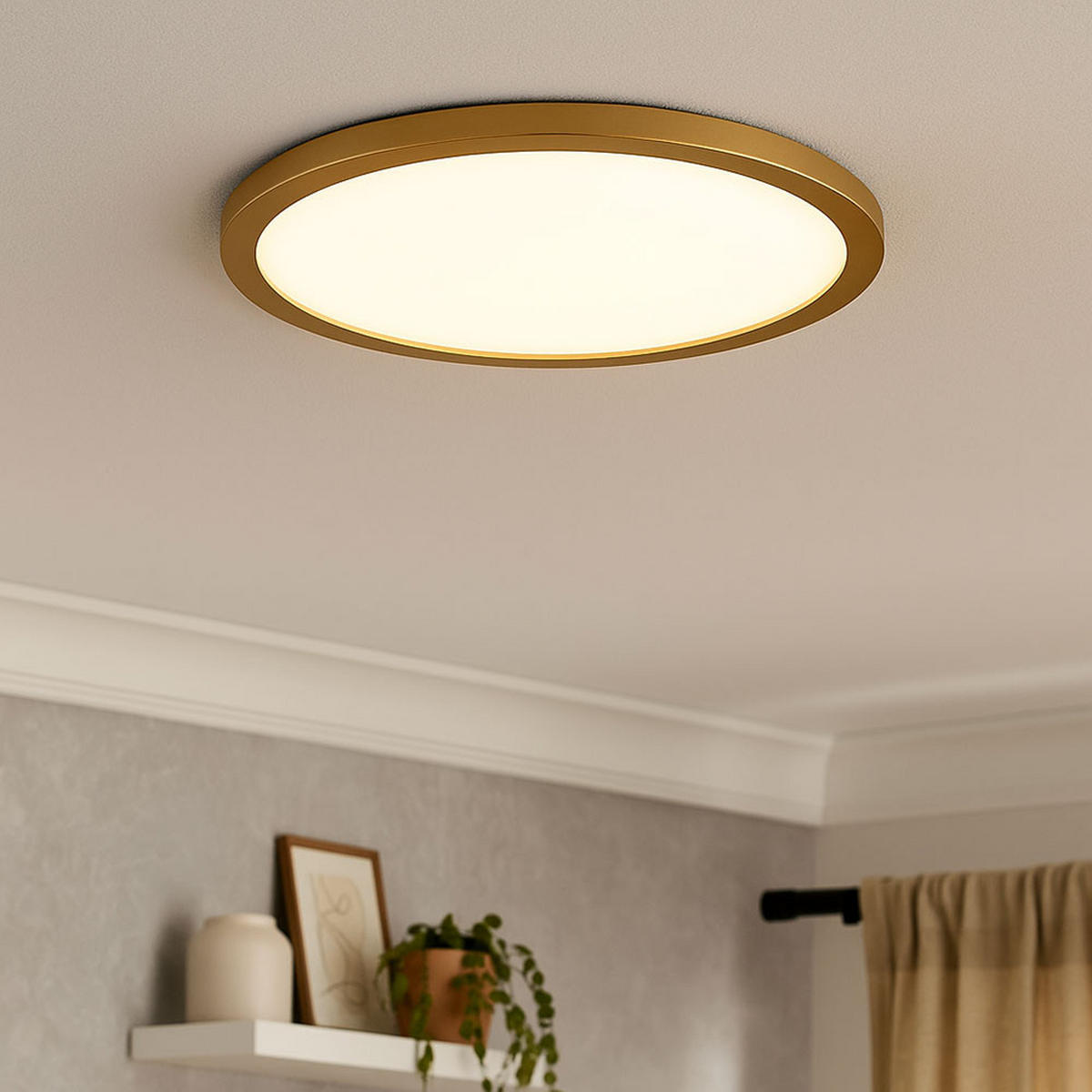 LED DECKENLEUCHTE Opal Weiß - Weiß, Kunststoff (29.4/29.4/2.5cm) - Globo Lighting