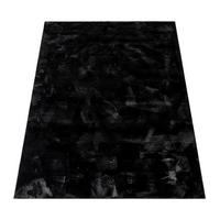 TEPPICH Kurzflor waschbar Einfarbig Wohnzimmer schmutzabweisend Schwarz Rechteckig 160x230 - Schwarz, Textil (160/230cm) - KADIMA DESIGN