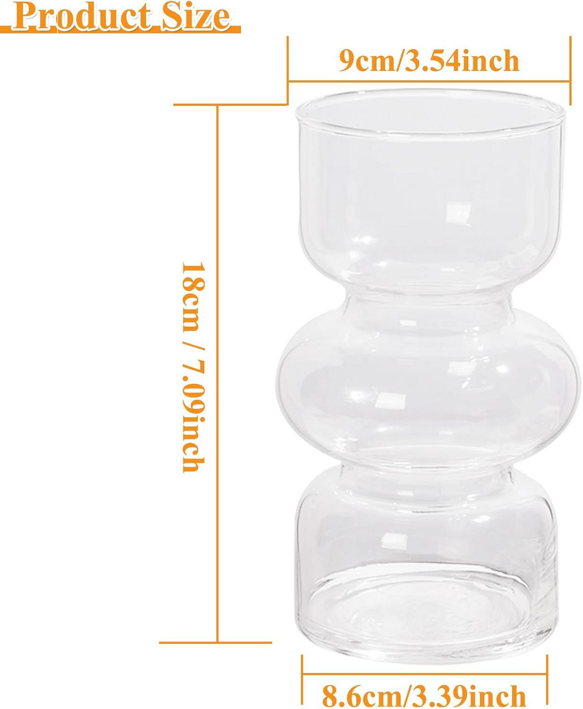 VASE Transparentes Glas - Transparent, Glas (10cm) - LIBRATON