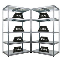 SCHWERLASTREGAL Steel Eagle 2er-Set 180x100x60cm Fachlast 130kg Verzinkt - Silberfarben, Metall (200/180/60cm) - PROREGAL