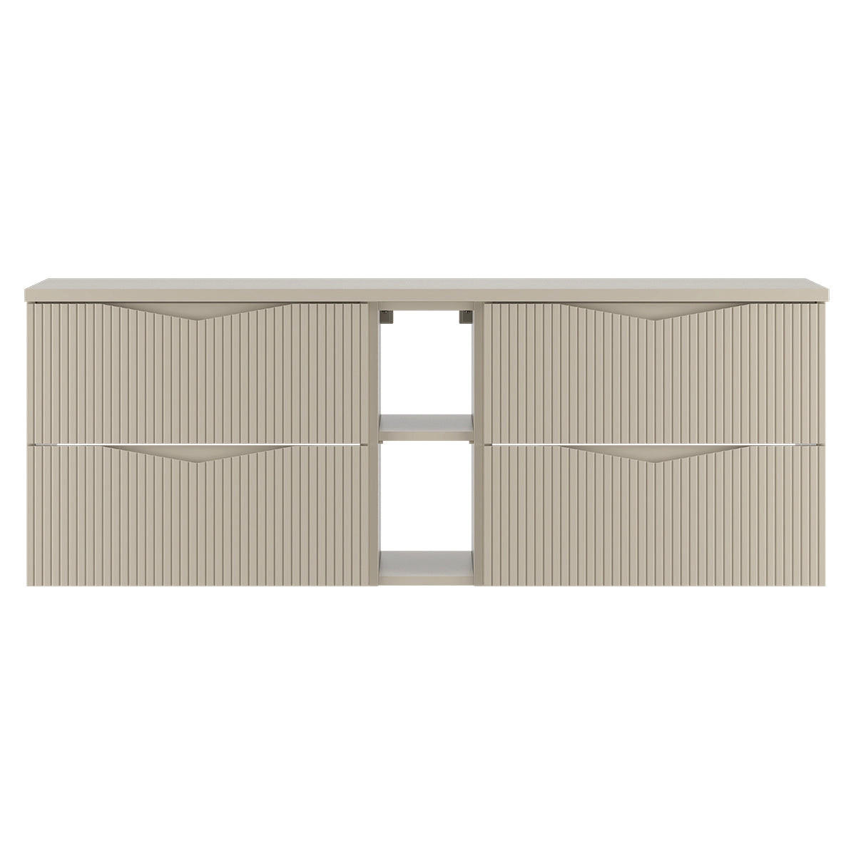 WASCHTISCHUNTERSCHRANK 140.6cm Tao Kaschmir - Beige, Holzwerkstoff (140.6/52.2/46.5cm) - Petits-meubles