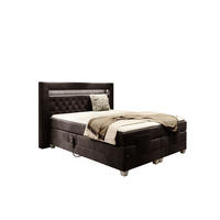 BOXSPRINGBETT SANTORE - Dunkelbraun, Holzwerkstoff (140/200cm) - Meblini
