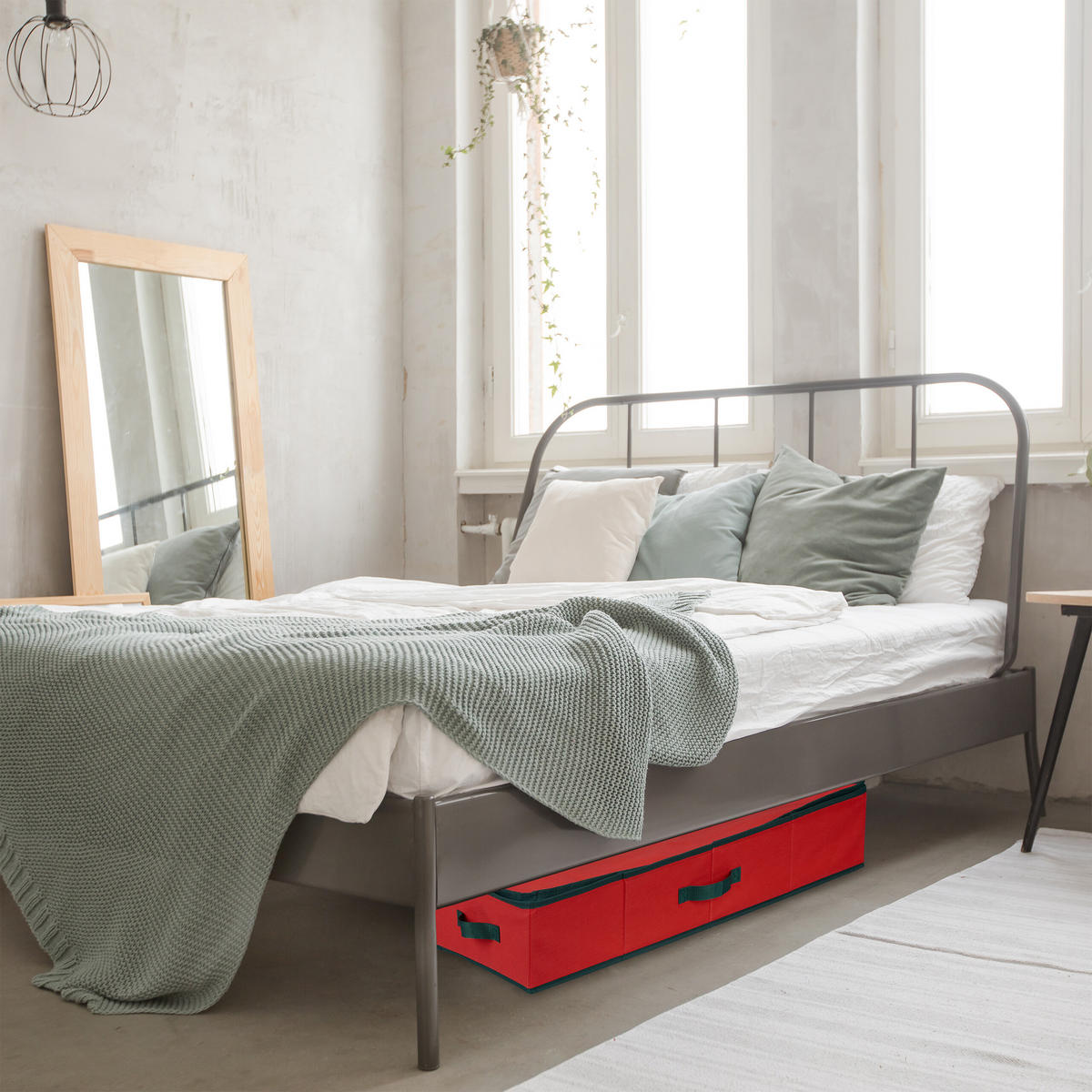 GESCHENKPAPIER-AUFBEWAHRUNGSBOX - Rot, Wellpappe/Kunststoff (81/14.5/35cm) - Relaxdays