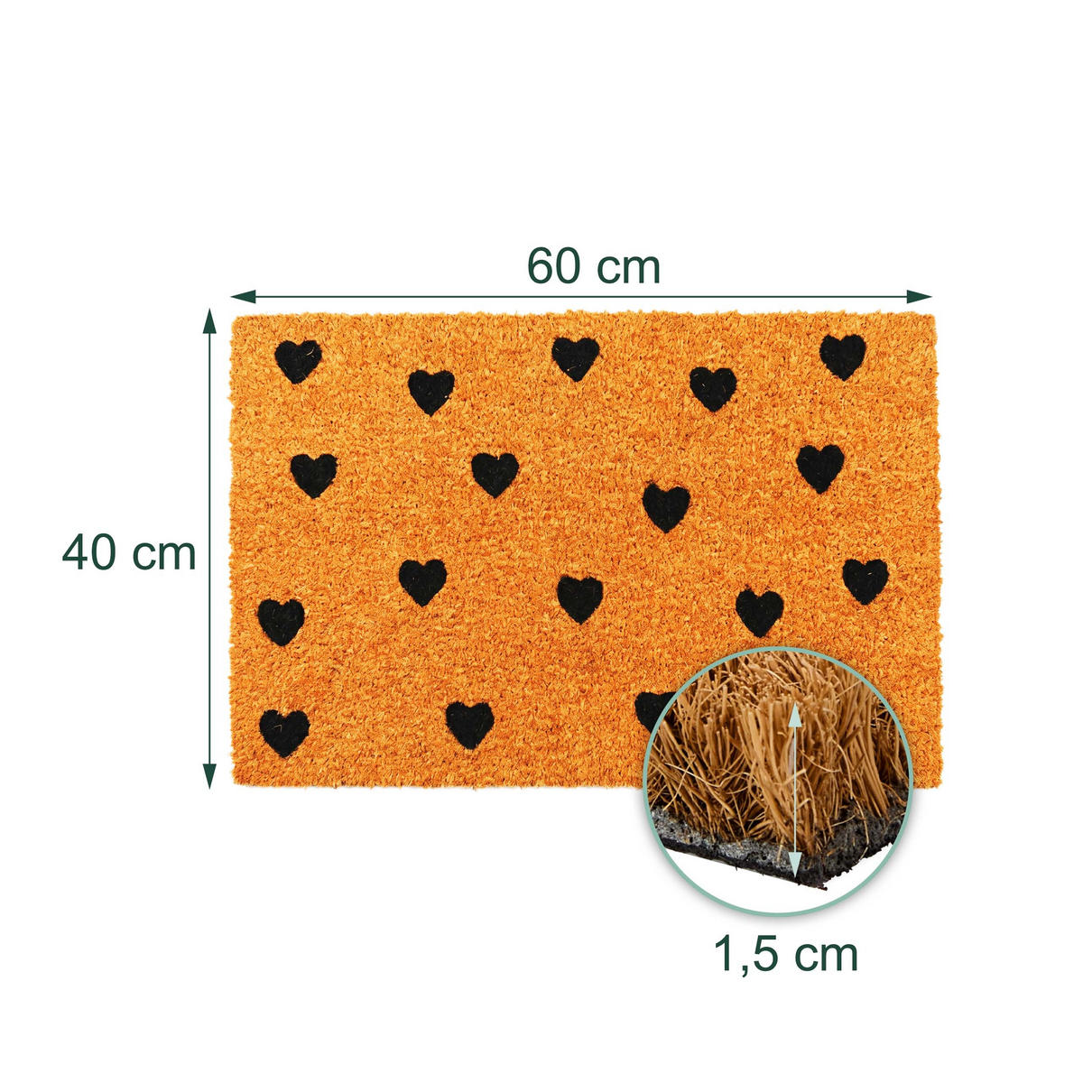 ROHOŽ - viacfarebná, textil/plast (60/40cm) - Relaxdays