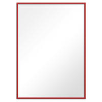 SPIEGEL - Rotes Holz - Rot, Holz/Papier (50/50/2cm) - Poster&Frame
