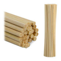 200XBAMBUSOVÉ tyče - svetlohnedá, drevo (0.5/30/0.5cm) - Relaxdays