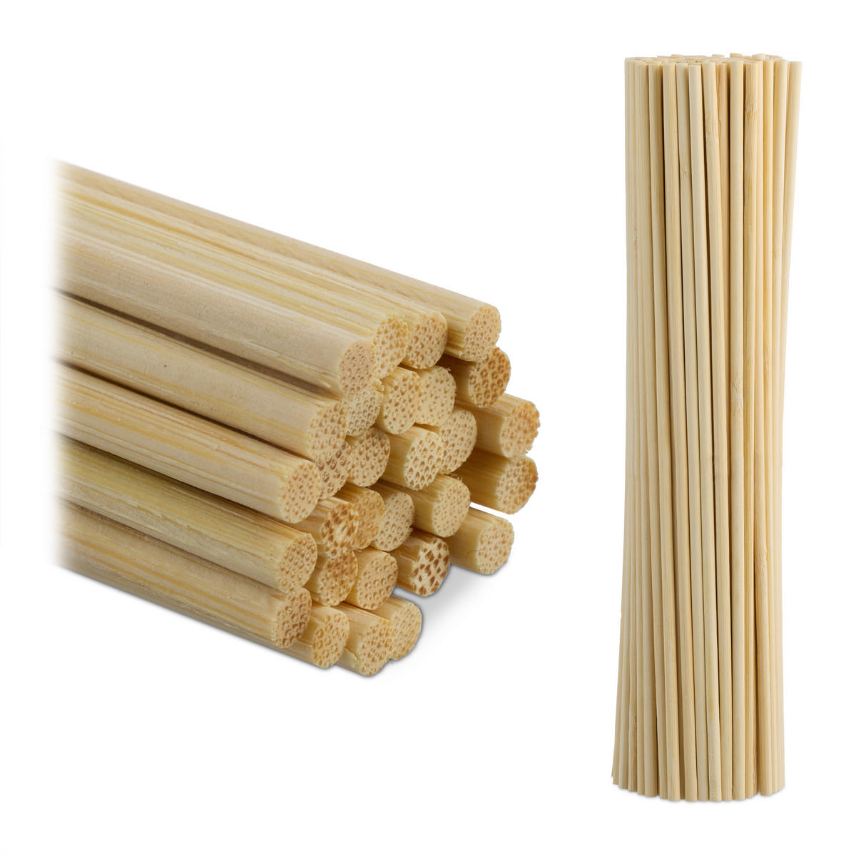 200XBAMBUSOVÉ tyče - svetlohnedá, drevo (0.5/30/0.5cm) - Relaxdays