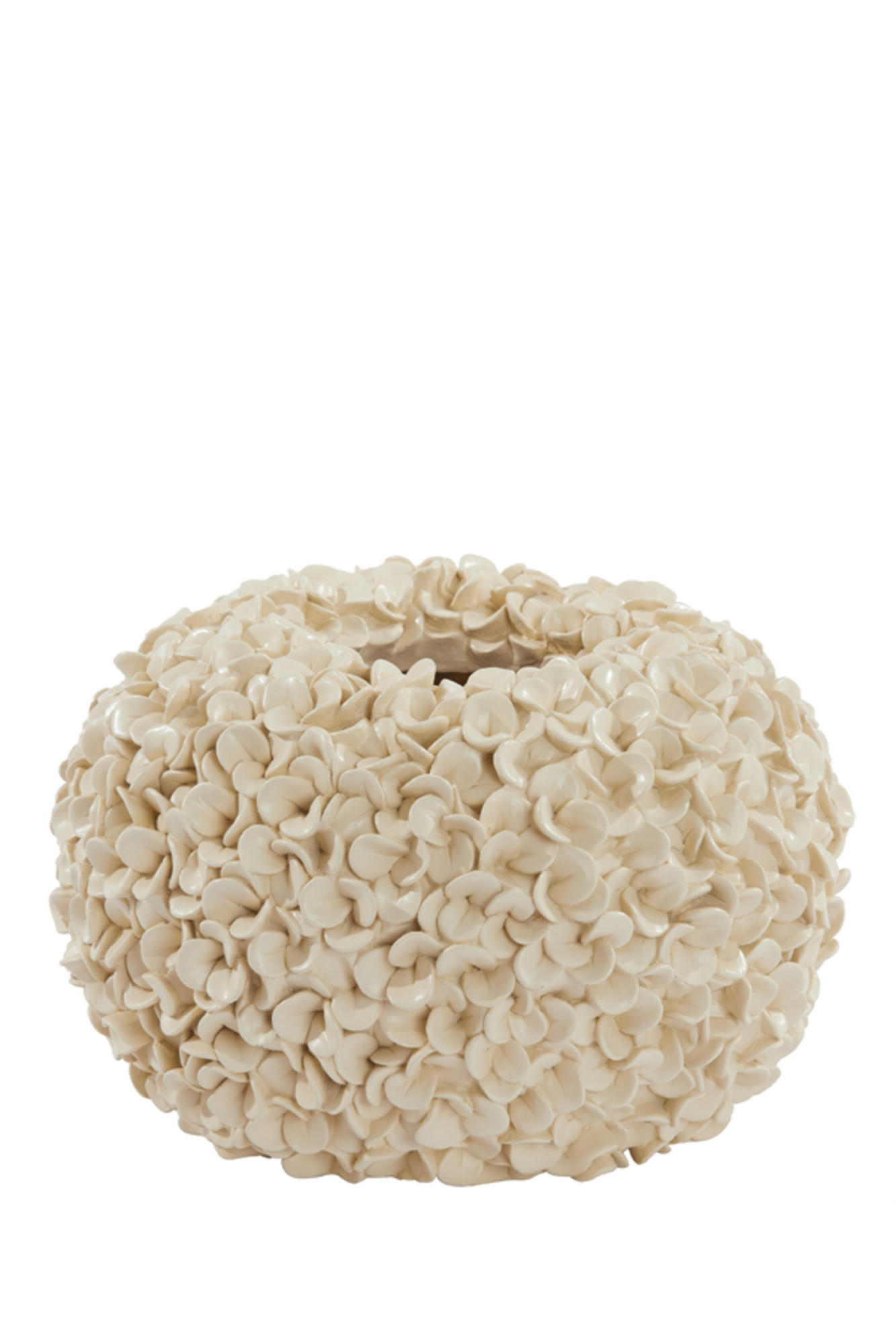 VASE Phylia Weiß Ø38/23 cm - Weiß, Kunststoff (23cm) - Light & Living